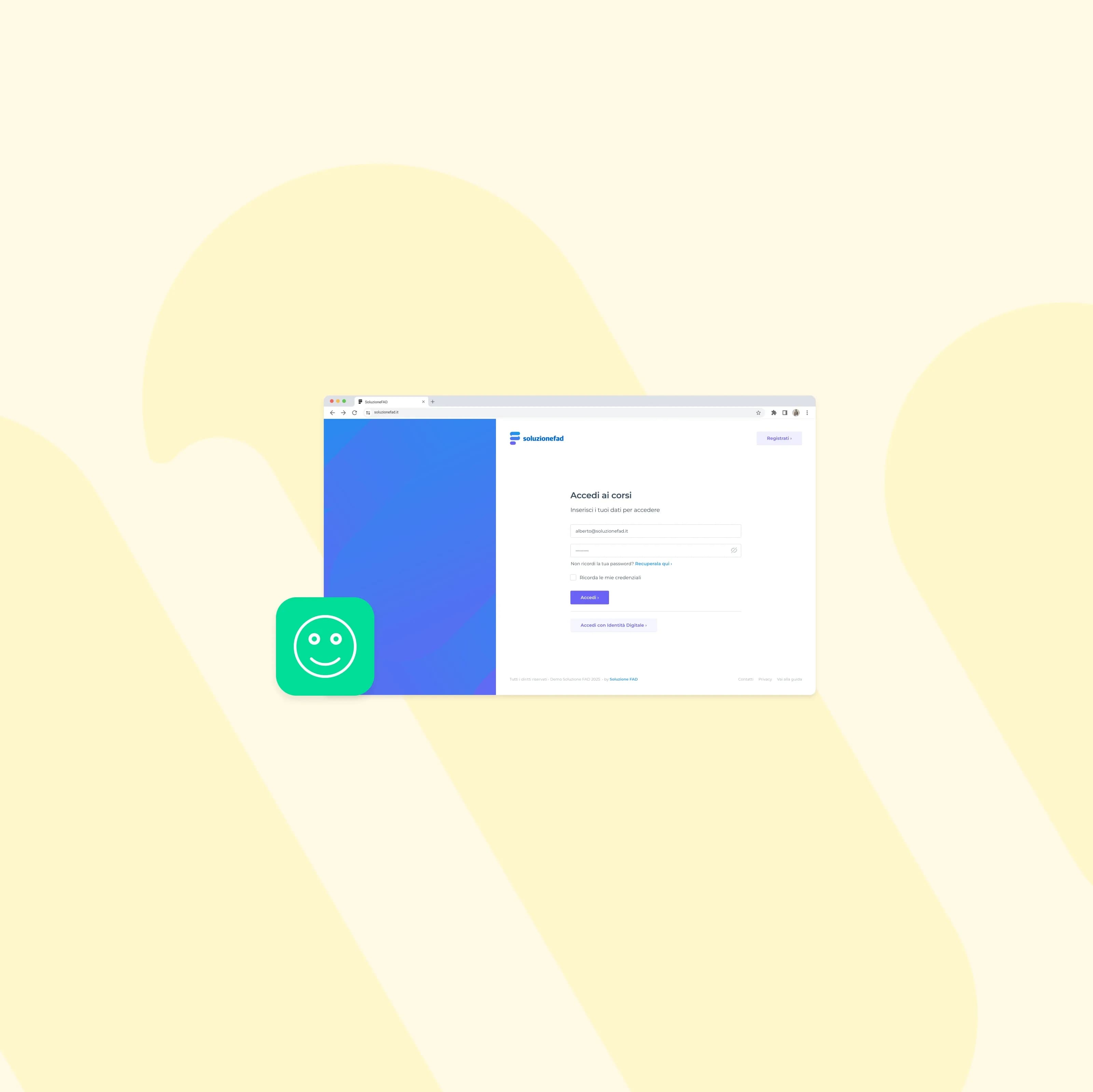 Accesso riservato e autenticazione sicura degli utenti 